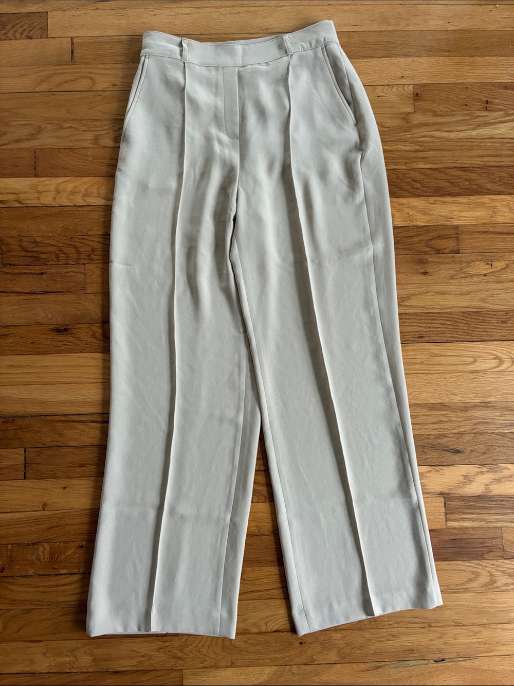 SPANX Cream Wide-Leg Trousers